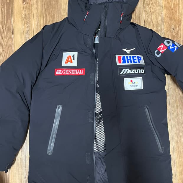 미즈노 크로 스키 다운 패딩 숏패딩 미드다운 스키복 겸용 가능 S M 