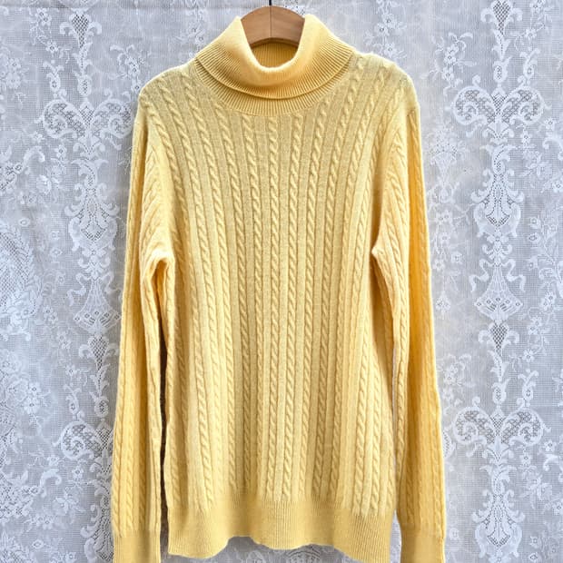 캐시미어 100% 케이블 니트