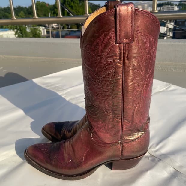 저스틴부츠 Lizard Vamp Cowboy Boots 10D