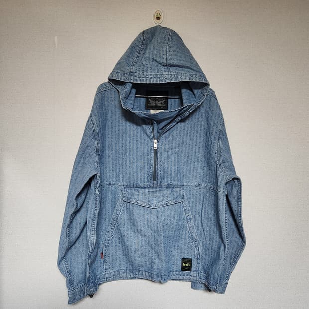리바이스 데님 아노락 후드티 90