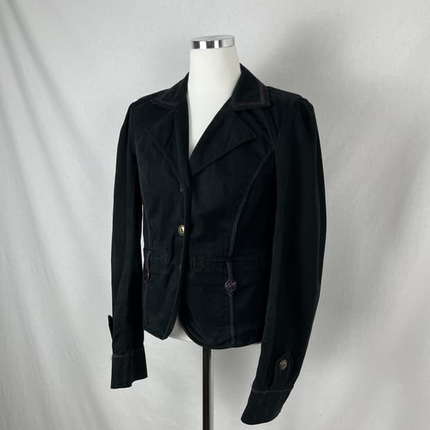 Max&co 코튼 퍼플 스티치 자켓 