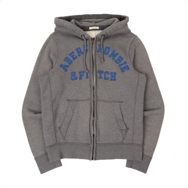 아베크롬비 그레이 아치로고 후드집업