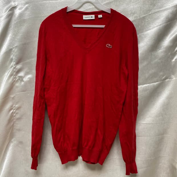 라코스테 브이넥 니트 38 