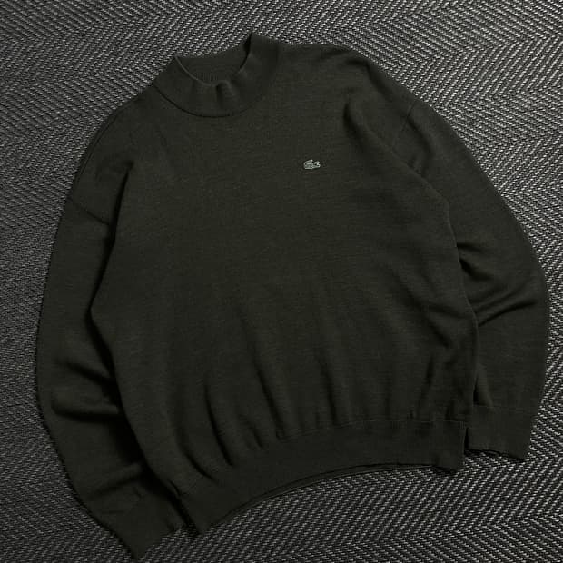 라코스테 자수로고 미니멀 울 넥 폴라 니트y 4154