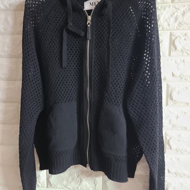 M12 블랙 메쉬 후드 집업(66-77)