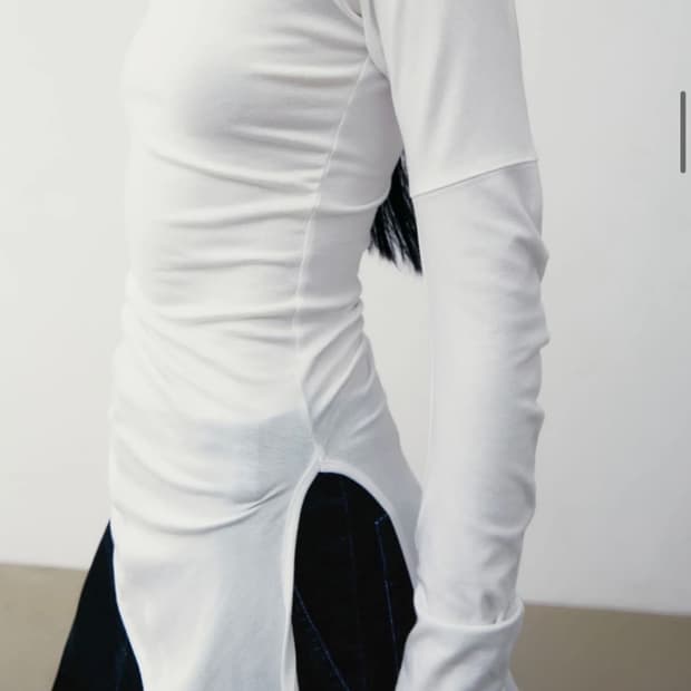 LC 로우클래식 wrap T shirts White