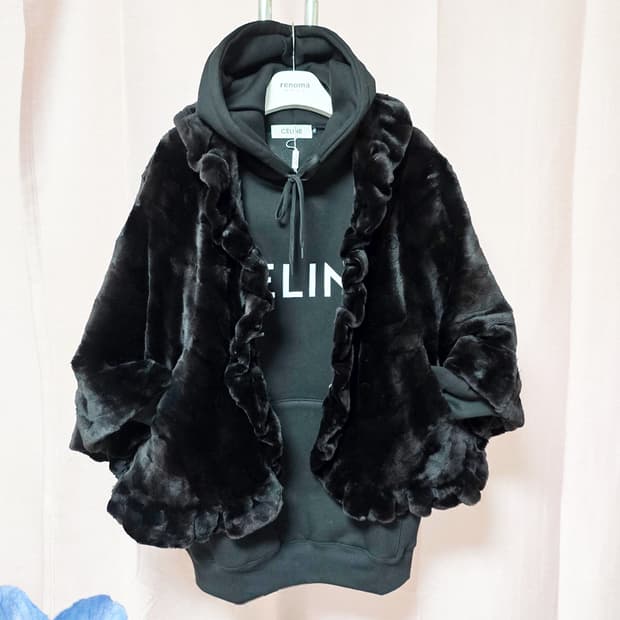 천연모피 케이프  레이스 밍크 자켓/여66~77