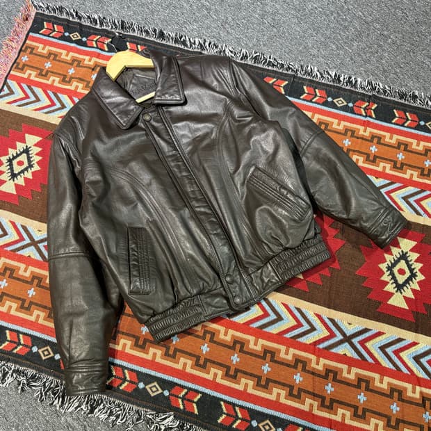 빈티지 소가죽 100% 천연 레더자켓