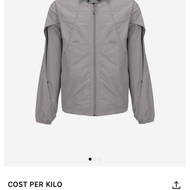 코스트 퍼 킬러 나일론 후디 트랙 자켓 그레이