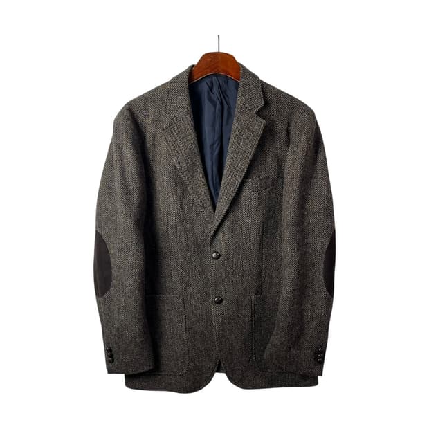[Kent x Harris Tweed] 엘보패치 헤링본 자켓