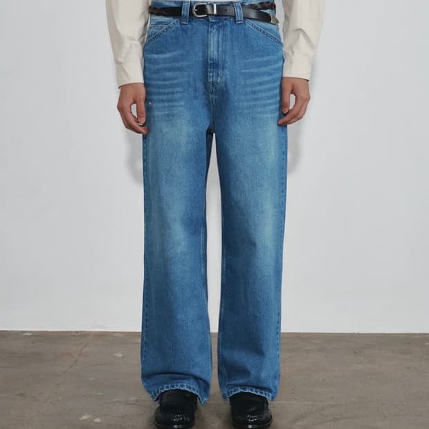 [M] HEUTE 로코 와이드 데님 블루
