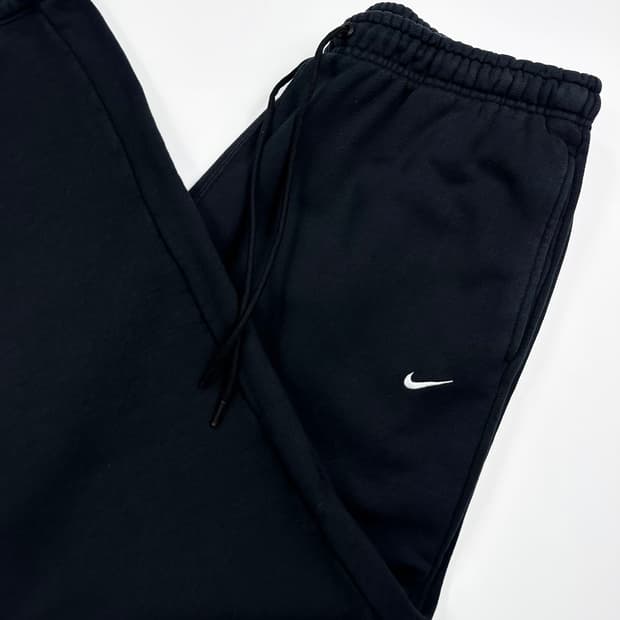 나이키 스우시 블랙 와이드 조거팬츠 (XL)