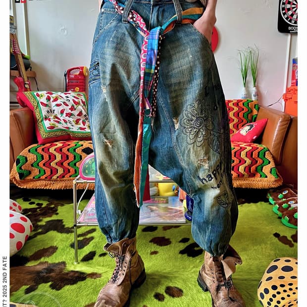 Desigual Oriental Denim Harem Pants