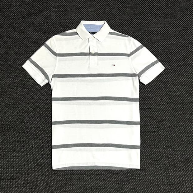 [M] Tommy 타미힐피거 스트라이프 코튼 반팔 카라티