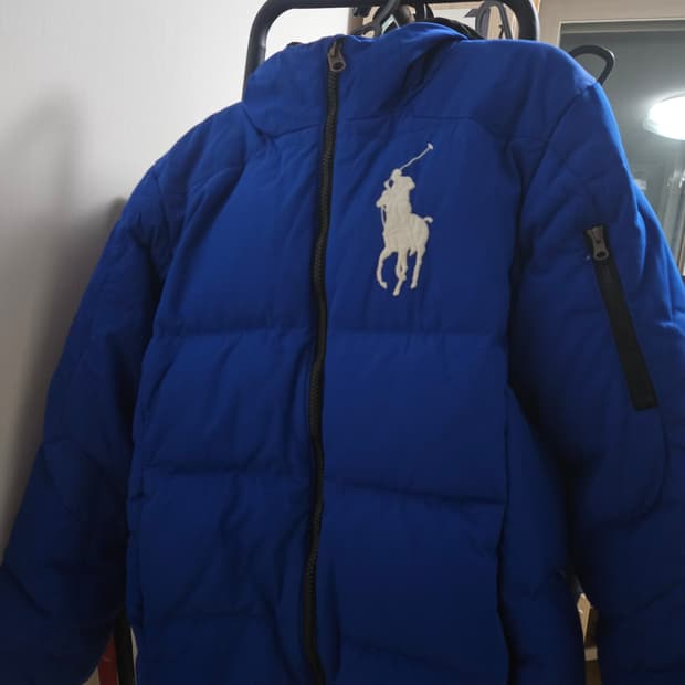 폴로 랄프로렌 빅로고 패딩 (블루) / 겨울 패딩 / 상태 좋음