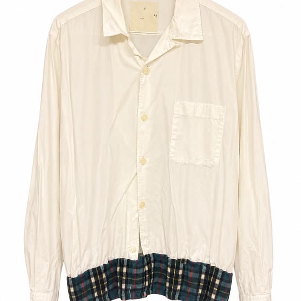 Comme des Garcons 체크 배색 셔츠
