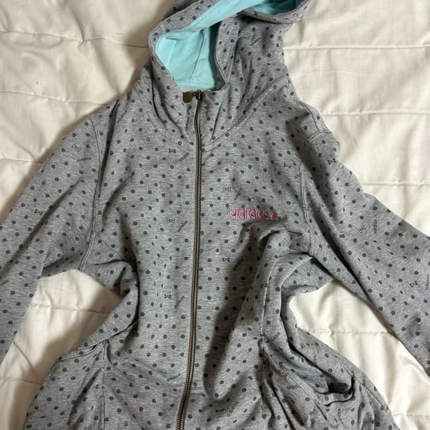 아디다스 도트 후드집업