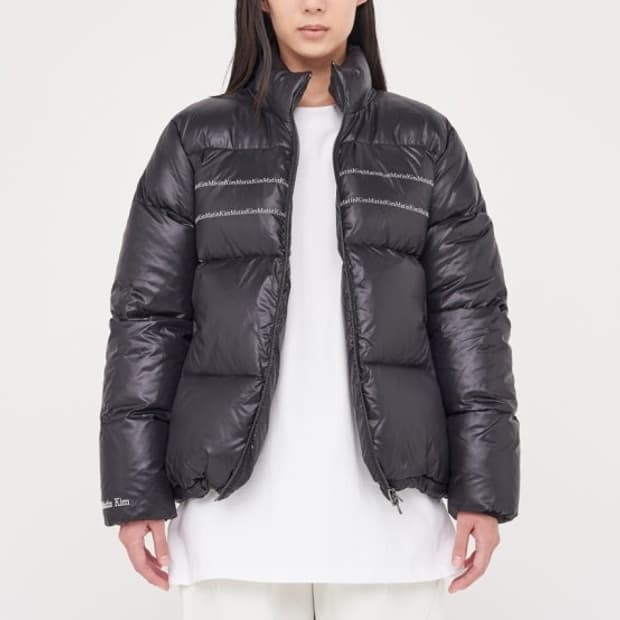 마뗑킴 패딩 s 마뗑킴 글로시 패딩 블랙