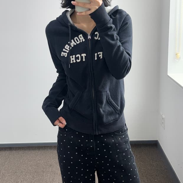 Abercrombie 아베크롬비 아치로고 네이비 후드집업