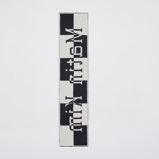 마뗑킴 체커보드 머플러 아이보리&블랙