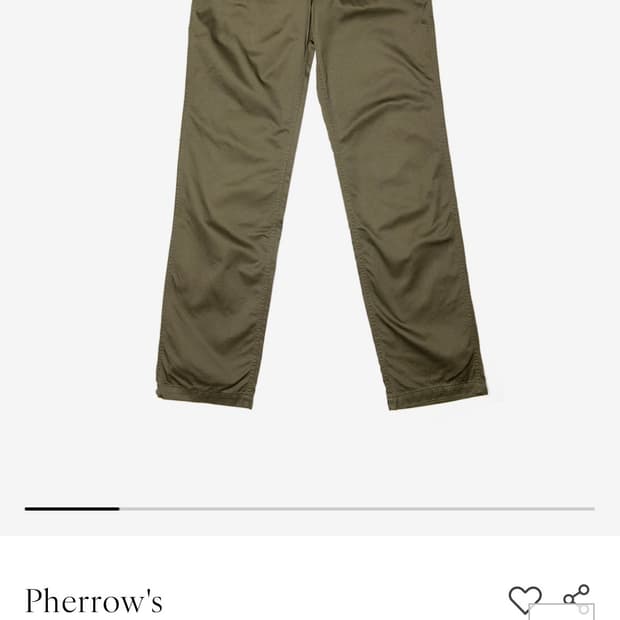 페로우즈 P41M U.S.ARMY 올리브 치노 트라우저