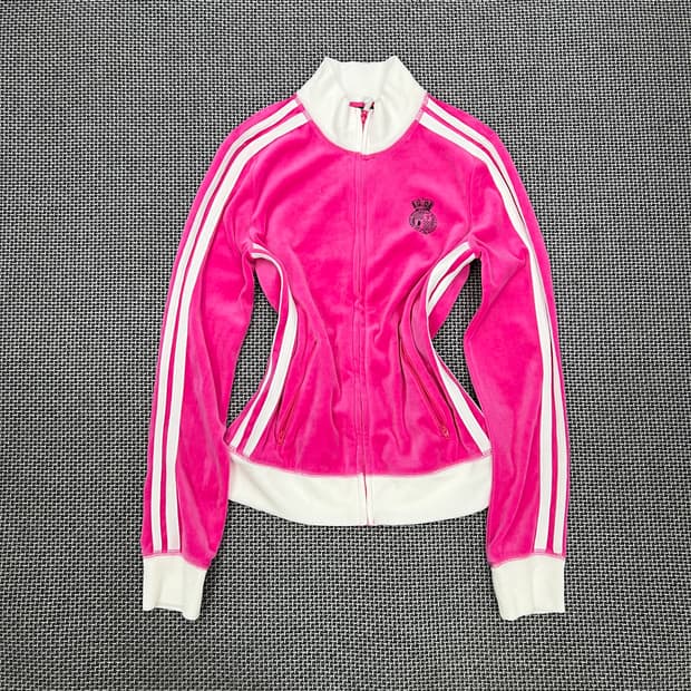 착샷O 쥬시꾸뛰르 핑크 벨벳 집업