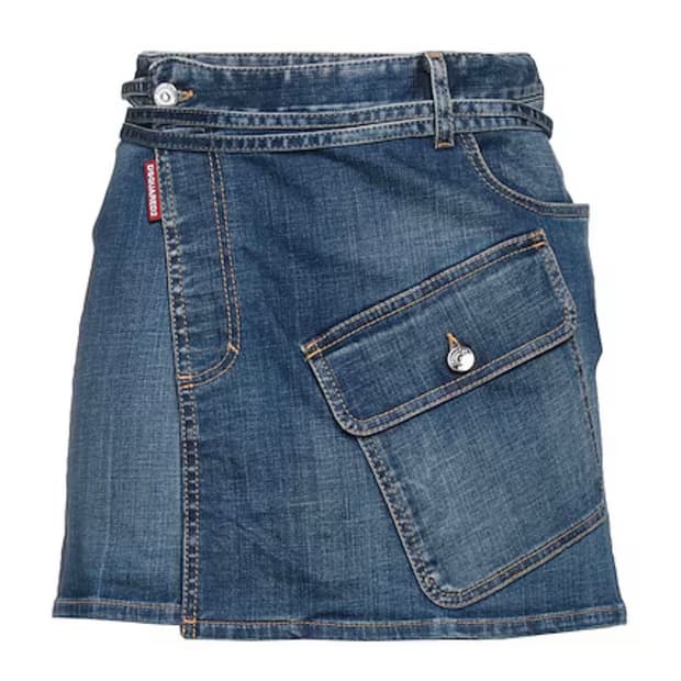 Dsquared2 디스퀘어드 랩 데님 스커트