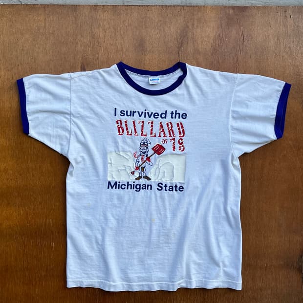 70s Champion Blizzard of 78 Ringer Tee