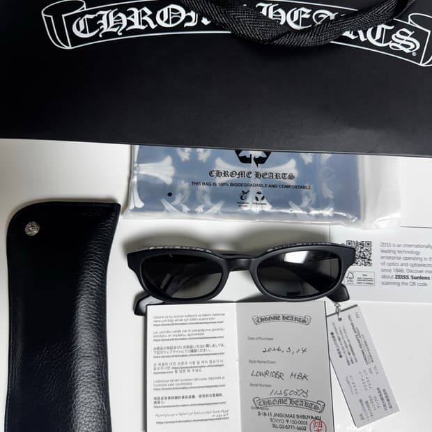 크롬하츠 로우라이더 매트 블랙 52 