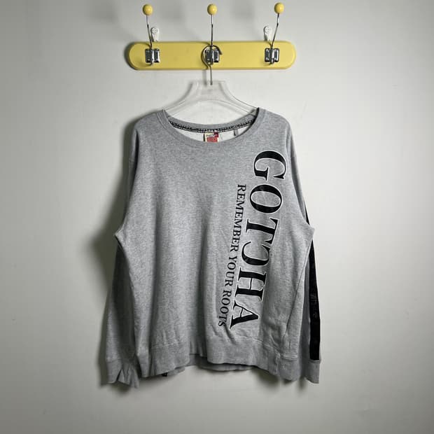 Gotcha 갓챠 그레이 맨투맨 2XL