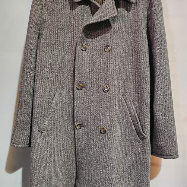 A.P.C. 헤링본 더블 코트 L