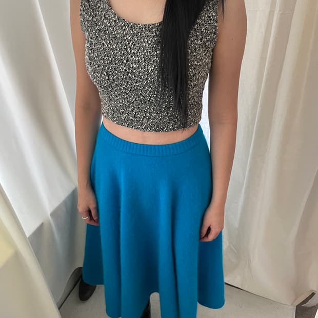 vintage wool crop bustier