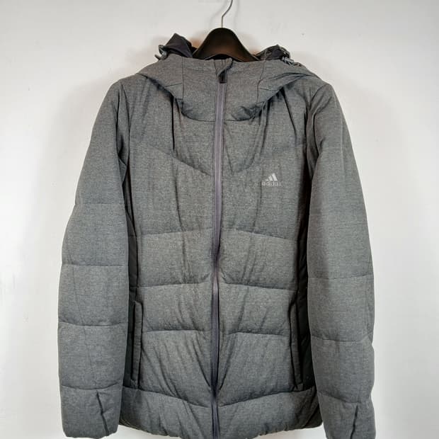 아디다스 러닝우먼 후드다운패딩 그레이 95 M