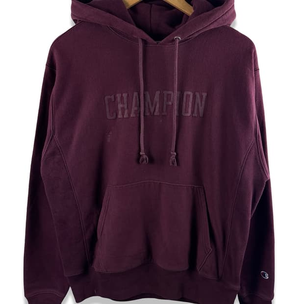 챔피온 버건디 리버스위브 후드스웻셔츠 2326