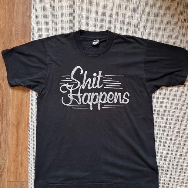 90s 빈티지 shit happens 티셔츠