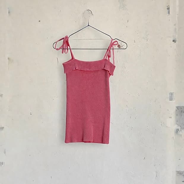 Pink Ribbed Knit Top