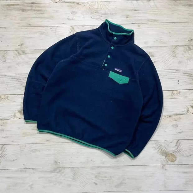 00s 파타고니아 신칠라 스냅-T 네이비/그린 니카라과