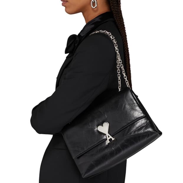 Ami - 불레 부 블랙 가죽 숄더 백