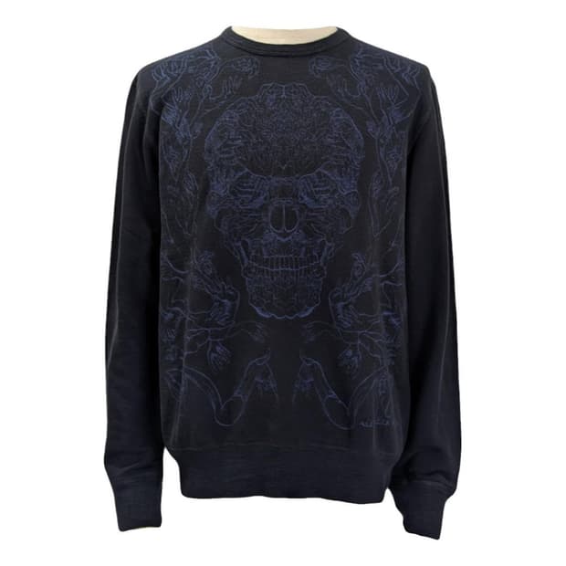 알렉산더 맥퀸 스켈레톤 자수  맨투맨  