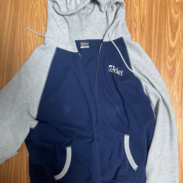 테켓 후드집업 네이비