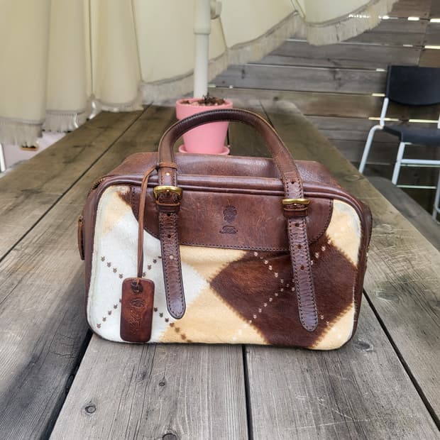 (100%정품)이태리 명품 felisi 리얼가죽 송치 트리밍 퍼 토트백