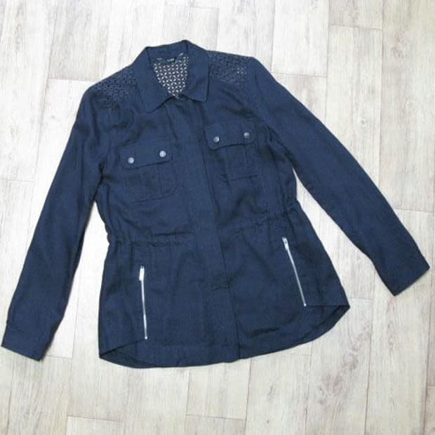 리스트(LIST) 펀칭 린넨점퍼 55-66 새상품