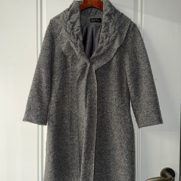 일본빈티지 러플프릴 롱 가디건코트