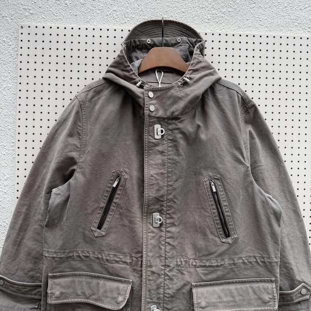 20s 빈티지 페라가모 몰스킨 후드 파카