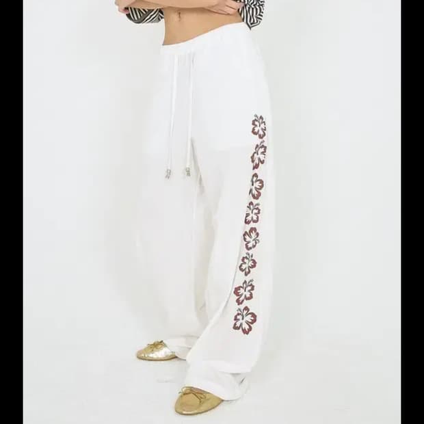 폴리수엠 HAWAIIAN SUMMER PANTS, WHITE