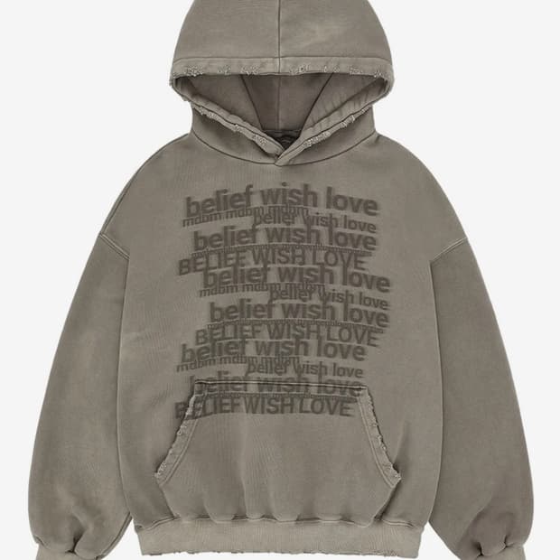 마이딥블루메모리즈 belief, wish, love hoodie