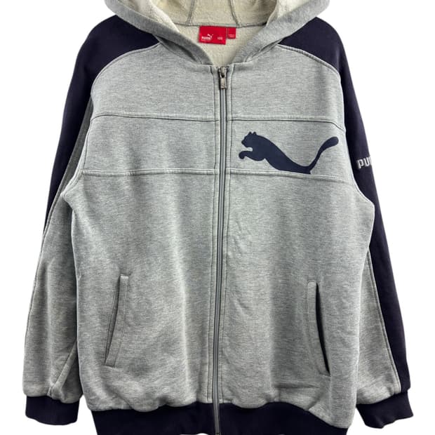 퓨마 그레이 퍼플 후드집업1301