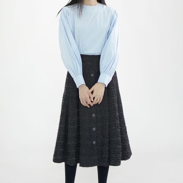 유노이아 차밍 블라우스 하늘색