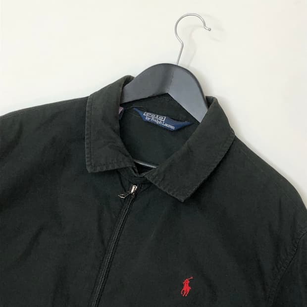 Polo 폴로 랄프로렌 블랙 카라 코튼 자켓 