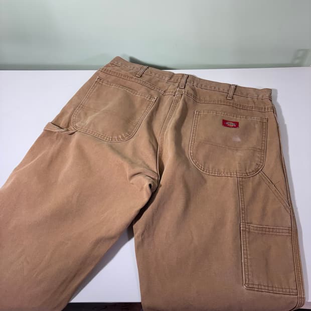 36 디키즈 베이지 레귤러핏 워크 캔버스 덕 카펜터팬츠